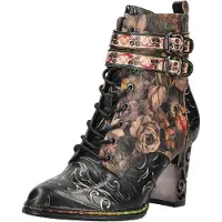 LAURA VITA Bottines mélange de couleurs / noir