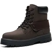 Bershka Bottines à lacets brun foncé