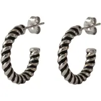 Purelei Boucles d'oreilles 'Twirl' noir / argent