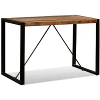 vidaXL Table de salle à manger en vieux bois massif 120 cm
