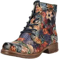 LAURA VITA Bottines à lacets mélange de couleurs