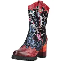 LAURA VITA Bottes azur / rose clair / canneberge / argent