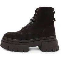 About You Bottines à lacets 'Rania' brun foncé