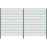 vidaXL Clôture Zaunfeld avec poteaux en fer, 3,4 x 2 mètres, vert