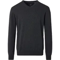 Casamoda Regular Fit Pull-over Encolure en Vanthracite, Unicolore