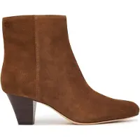 Ralph Lauren pour femme. 802P15713002 Bottines Emersyn en daim marron à talon (36), Cuir, 3 à 5 cm, Fermeture éclair, Casuel