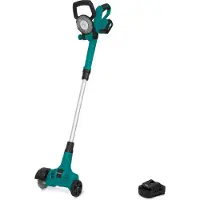 Vonroc Brosse désherbeuse sans fil 20V - manche télescopique | batterie 4.0Ah et chargeur rapide inclus