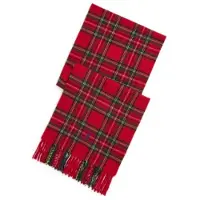 Ralph Lauren pour homme. 449959360001 Écharpe en cachemire à carreaux rouges (OSFA), Casuel, Classique