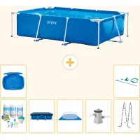 Intex Piscine rectangulaire hors sol - 260x160x65 cm - Composée de 8 pièces - Modèle S21118
