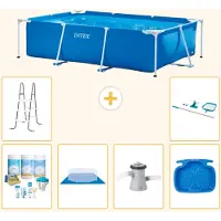 Intex Piscine rectangulaire hors sol - 260x160x65 cm - Composée de 7 pièces - Modèle S20831