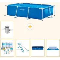Intex Piscine rectangulaire hors sol - 260x160x65 cm - Composée de 6 pièces - Modèle S21115