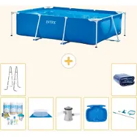 Intex Piscine rectangulaire hors sol - 260x160x65 cm - Composée de 8 pièces - Modèle S20039