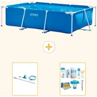 Intex Piscine rectangulaire hors sol - 260x160x65 cm - Composée de 3 parties - Modèle S22346