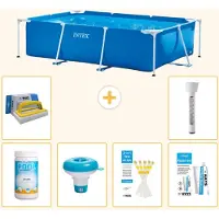 Intex Piscine rectangulaire hors sol - 260x160x65 cm - Composée de 7 pièces - Modèle S21251