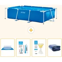 Intex Piscine rectangulaire hors sol - 260x160x65 cm - Composée de 5 parties - Modèle S22345