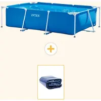 Intex Piscine rectangulaire hors sol - 260x160x65 cm - Composée de 2 parties - Modèle S21249