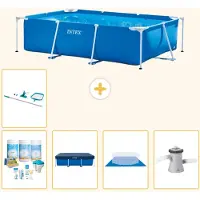Intex Piscine rectangulaire hors sol - 260x160x65 cm - Composée de 6 pièces - Modèle S21114
