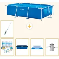 Intex Piscine rectangulaire hors sol - 260x160x65 cm - Composée de 6 pièces - Modèle S20027