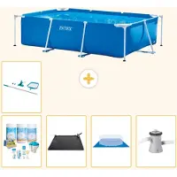 Intex Piscine rectangulaire hors sol - 260x160x65 cm - Composée de 6 pièces - Modèle S20823