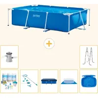 Intex Piscine rectangulaire hors sol - 260x160x65 cm - Composée de 8 pièces - Modèle S20030