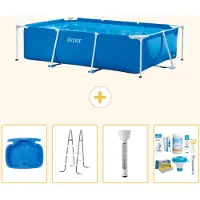 Intex Piscine rectangulaire hors sol - 260x160x65 cm - Composée de 5 parties - Modèle S22348