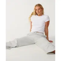 Rip Curl Surf Puff Wide Leg Tracksuit Pants Blanc XS Femme