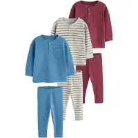 Next Pyjama bleu roi / gris chiné / olive / bordeaux