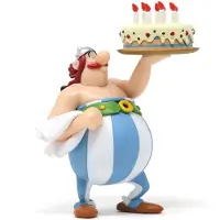 Plastoy Figurine en PVC Astérix, Obélix. Joyeux anniversaire. Hauteur : 8,5 cm