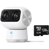 Eufy Security Indoor Cam S350 + SAMSUNG MicroSDXC 128GB PRO - Bundel (3840 x 2160 pixels)