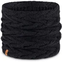Buff Knitted & Fleece Neck Warmer Noir