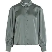Vila Enna Ravenna Long Sleeve Shirt Vert 38 Femme