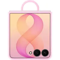Samsung Galaxy Z Flip 8 Back Cover Silicone avec Aimant Mauve