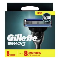 Gillette Rasoir manuel Mach3 de Recharges de lames de rechange pour hommes - Paquet de 8 lames
