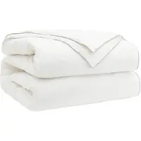 vidaXL Couverture de lit TRIER 200x200 cm, pour toutes saisons, 140+220 GSM, blanche