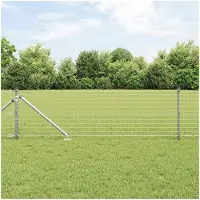 vidaXL Poteau de clôture. Autre 26 pcs Argent 3.2 x 3.2 x 80 cm Acier
