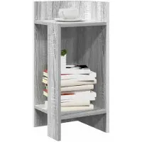 vidaXL Tables d'appoint 2 pcs avec étagère sonoma gris 25,5x27x60 cm