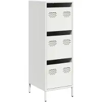 vidaXL Highboard blanc 39x35x103,5 cm acier