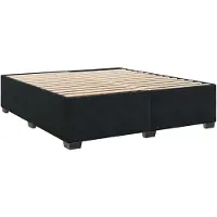 vidaXL Lit boxspring avec matelas noir 200 x 200 cm velours