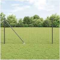 vidaXL Poteau de clôture. Autre 52 pcs Argent 3.2 x 3.2 x 160 cm Acier
