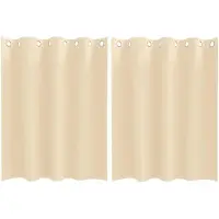 vidaXL Rideaux occultants avec anneaux 2 pcs Crème 140 x 140 cm