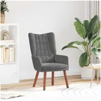 vidaXL fauteuil Gris foncé 63 x 67 x 94 cm Velours