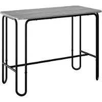 vidaXL Table de salle à manger, 100 x 50 x 75 cm, matériau de bois, gris Sonoma
