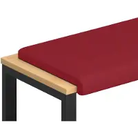 vidaXL Coussin de banquette en similicuir, couleur vin, profondeur 35 cm