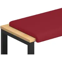 vidaXL Coussin de banquette en similicuir, couleur vin, profondeur 35 cm