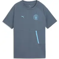 Puma Manchester City Fc 26/27 Tech Pocket Travel Junior Short Sleeve T-shirt Bleu,Gris 15-16 Years Enfants