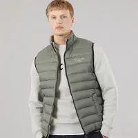 Crosshatch Gilet froncé Homme Sage