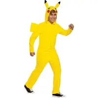 Disguise Pikachu Nintendo Pokemon Hooded Kids Costume Jaune 14-16 Years Enfants