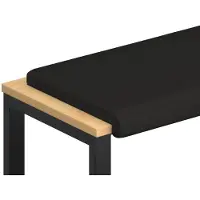 vidaXL Coussin de banquette en similicuir noir, profondeur 35 cm