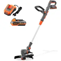 FUXTEC Tondeuse à gazon sans fil 20 V FX-E1RT20PROSET | avec batterie | largeur de coupe de 28 cm | coupe-bordures pivotant | manche télescopique