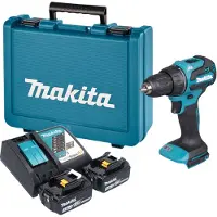 Makita Perceuse-visseuse sans fil DDF 490 RFE 18 V 65 Nm sans balais + 2 batteries 3,0 Ah + chargeur + mallette